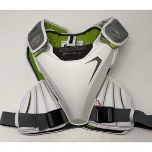 Maverik Max Lacrosse Speed Shoulder Pads, Adult Medium, EKG Guard White NOCSAE